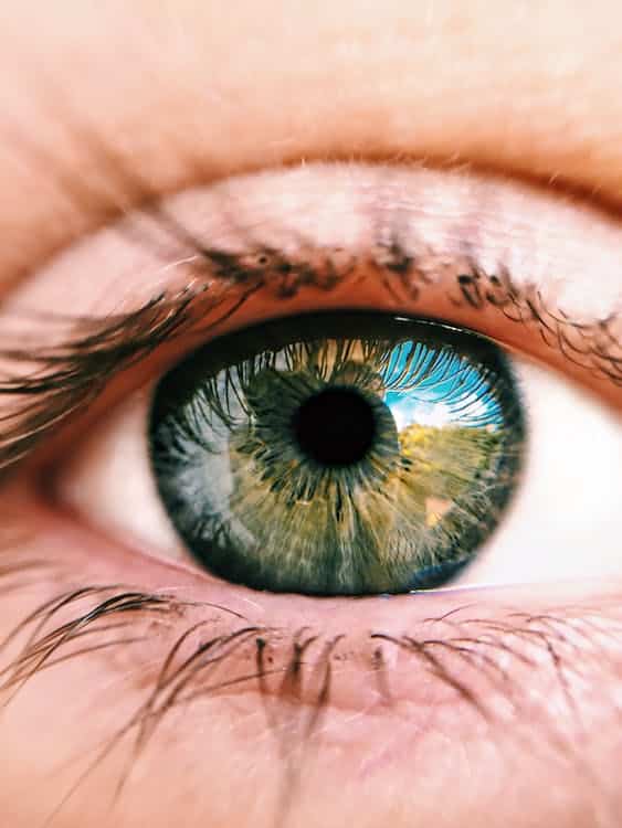 close-up foto van een oog