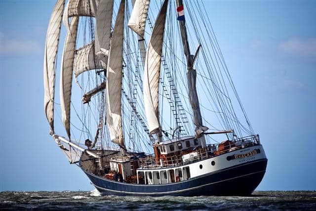 tallship talassa op het open water