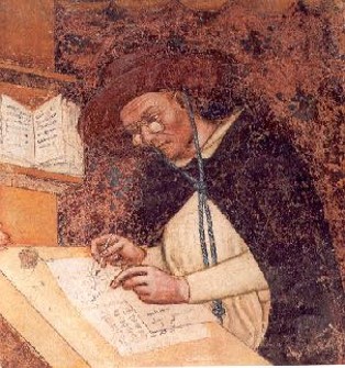 kardinaal Hugues de Saint-Cher, door Tommaso da Modena